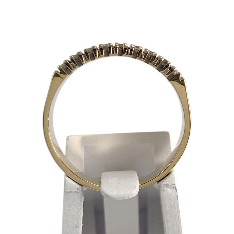 Bague d'occasion or 750 jaune diamants - vue 3