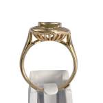 Bague d'occasion or 750 jaune saphir diamants - vue 3