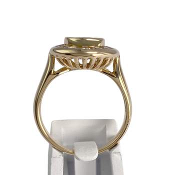 Bague d'occasion or 750 jaune saphir diamants