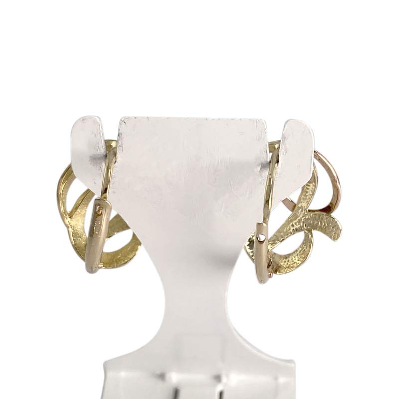 Boucles d'oreilles d'occasion or 750 jaune - vue 3