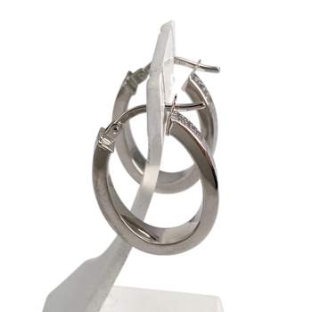 Tweedehands creolen van 750 witgoud