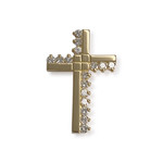 Croix d'occasion or 750 jaune diamants - vue 1