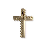 Croix d'occasion or 750 jaune diamants - vue 2