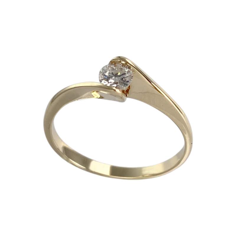Bague d'occasion or 750 jaune diamant - vue 1
