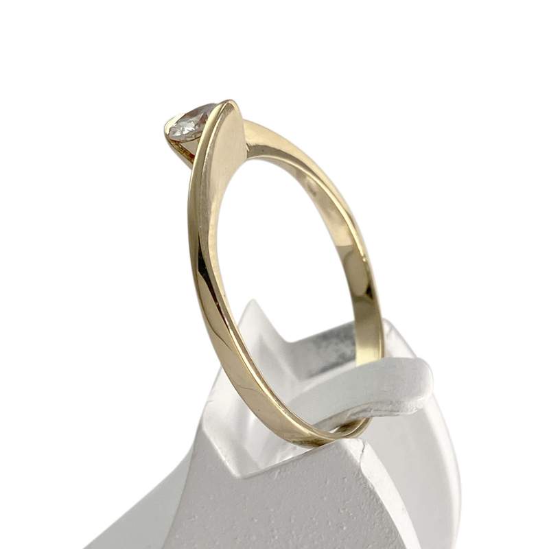 Bague d'occasion or 750 jaune diamant - vue 2