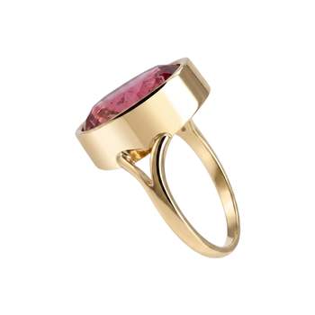 Bague d'occasion or 750 jaune améthyste