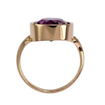 Bague d'occasion or 750 jaune améthyste