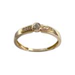 Bague d'occasion or 750 jaune diamants - vue 1