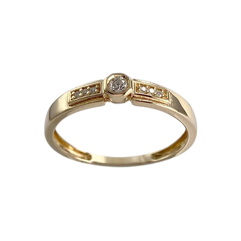 Bague d'occasion or 750 jaune diamants - vue 1