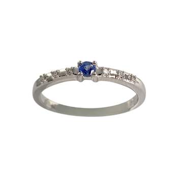 Bague MAUBOUSSIN d'occasion or 750 blanc diamants saphir