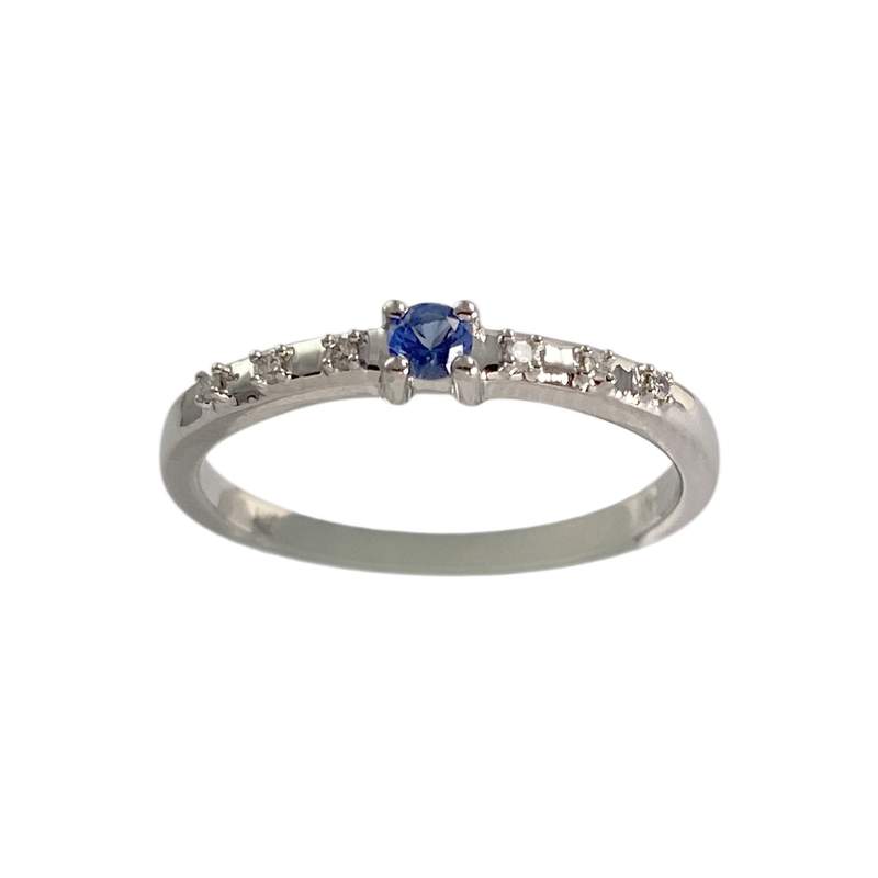 Bague MAUBOUSSIN d'occasion or 750 blanc diamants saphir - vue 1