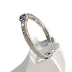 Bague MAUBOUSSIN d'occasion or 750 blanc diamants saphir - vue 2
