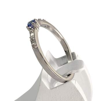 Bague MAUBOUSSIN d'occasion or 750 blanc diamants saphir