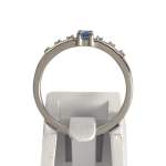 Bague MAUBOUSSIN d'occasion or 750 blanc diamants saphir - vue 3
