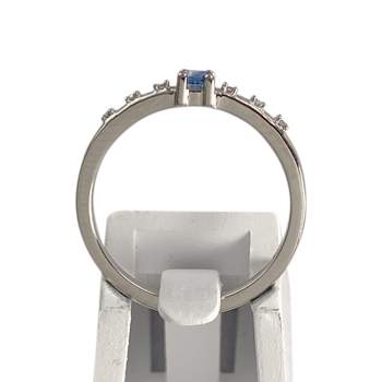 Bague MAUBOUSSIN d'occasion or 750 blanc diamants saphir