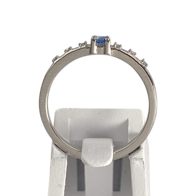 Bague MAUBOUSSIN d'occasion or 750 blanc diamants saphir - vue 3