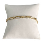Bracelet d'occasion or 750 jaune maille cheval et alternée - vue 1