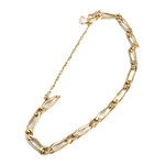 Bracelet d'occasion or 750 jaune maille cheval et alternée - vue 2