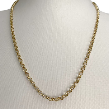 Tweedehands ketting van 750 geelgoud, jaseron-schakels, 45,5 cm