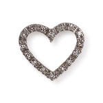 Pendentif coeur d'occasion  or 750 2 tons diamants - vue 1