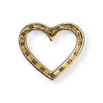 Pendentif coeur d'occasion  or 750 2 tons diamants - vue 2