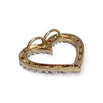 Pendentif coeur d'occasion  or 750 2 tons diamants - vue 3
