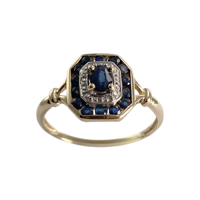 Bague d'occasion or 750 2 tons saphir saphir - vue 1