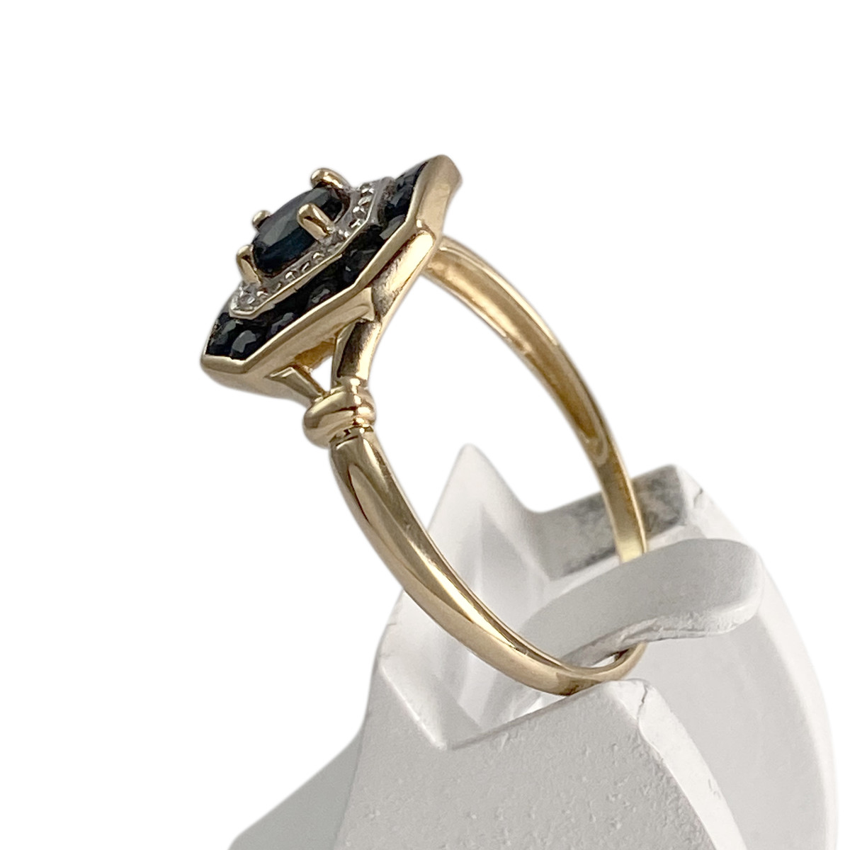 Bague d'occasion or 750 2 tons saphir saphir - vue 2