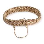 Bracelet d'occasion or 750 jaune maille américaine 18 cm - vue 3