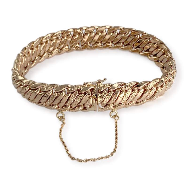 Bracelet d'occasion or 750 jaune maille américaine 18 cm - vue 3