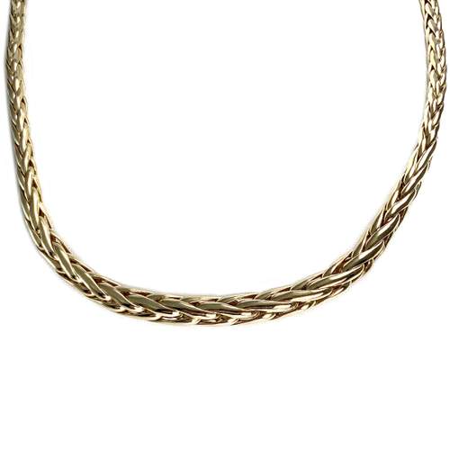 Collier d'occasion or 750 jaune maille palmier 46 cm