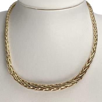 Collier d'occasion or 750 jaune maille palmier 46 cm