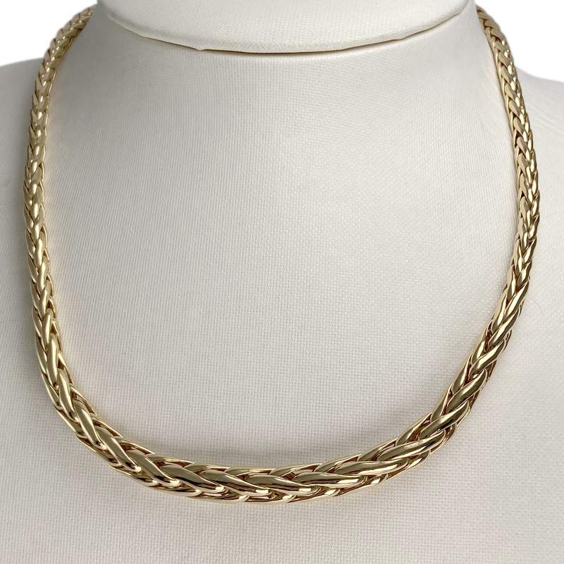 Collier d'occasion or 750 jaune maille palmier 46 cm - vue 2
