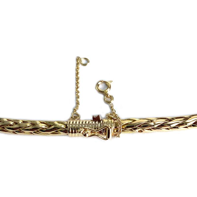 Collier d'occasion or 750 jaune maille palmier 46 cm - vue 3