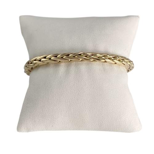 Bracelet d'occasion or 750 jaune maille palmier 18 cm