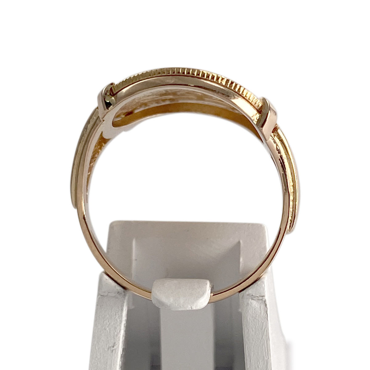 Bague d'occasion or 750 jaune porte-pièce Napoléon III Empereur - vue 3