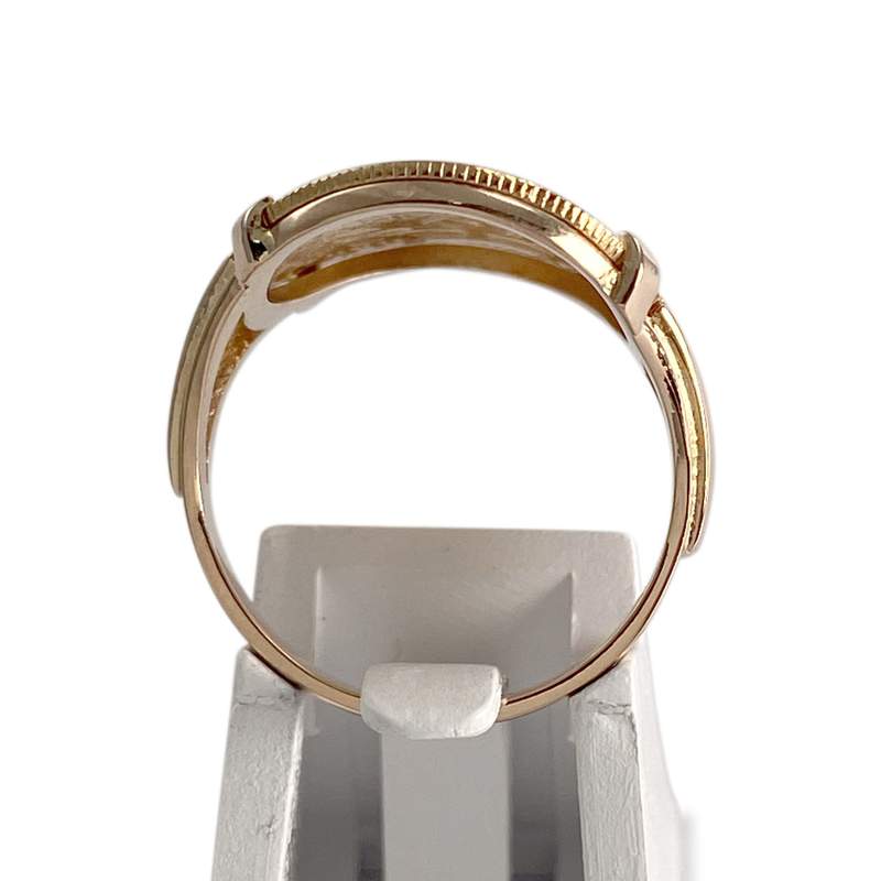 Bague d'occasion or 750 jaune porte-pièce Napoléon III Empereur - vue 3