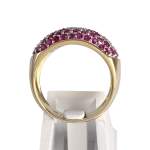 Bague d'occasion 2 ors 750 diamants rubis - vue 3
