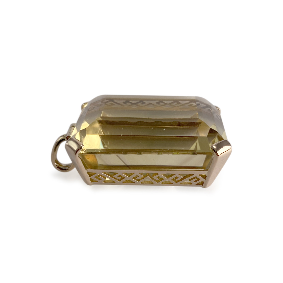 Pendentif d'occasion or 750 jaune quartz - vue 2