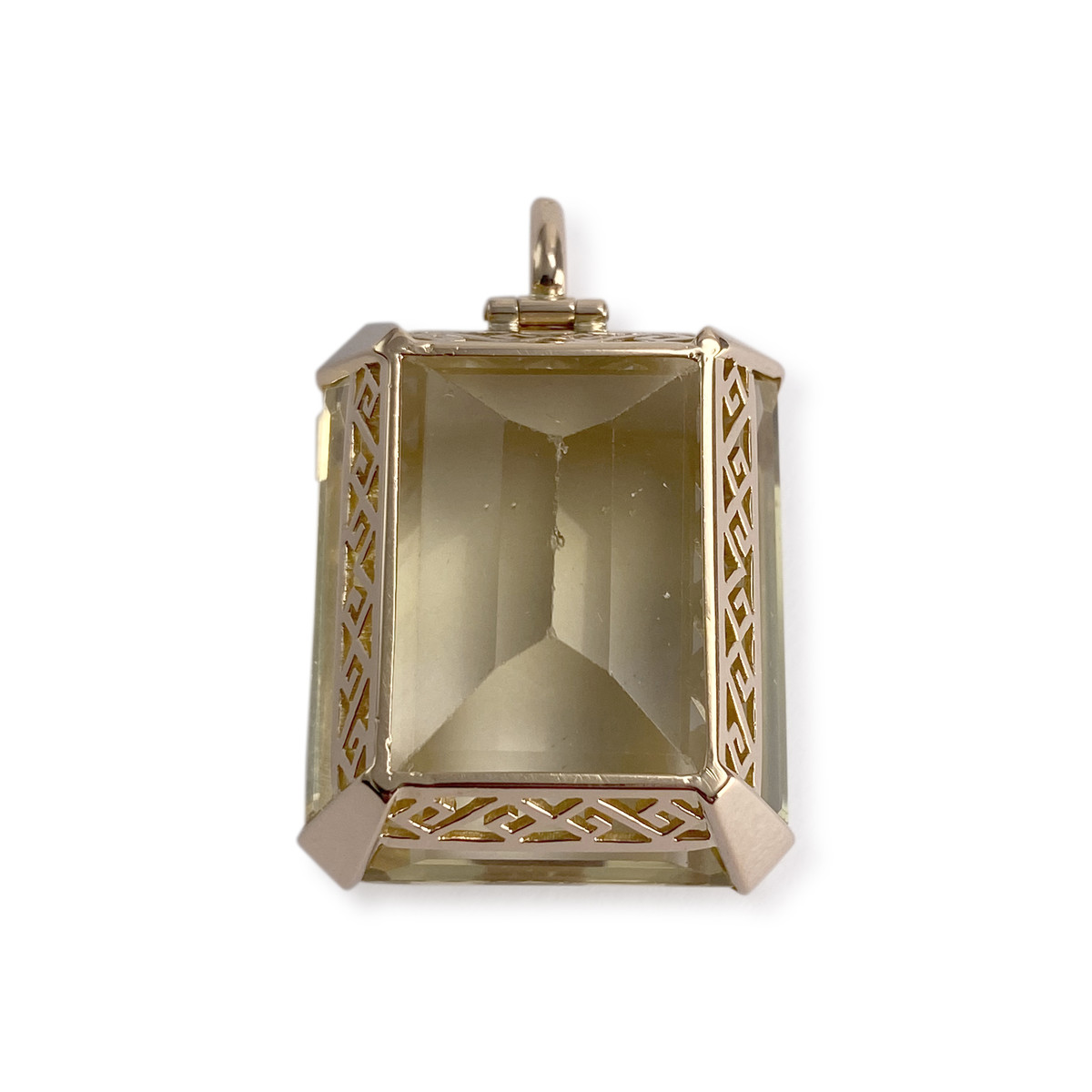 Pendentif d'occasion or 750 jaune quartz - vue 3
