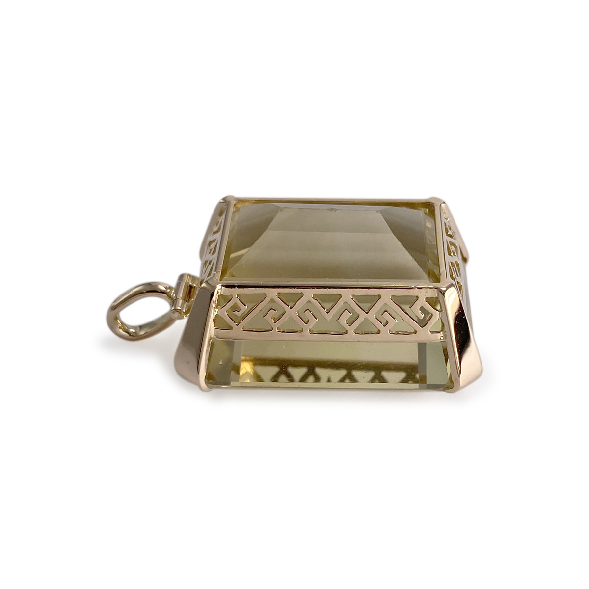 Pendentif d'occasion or 750 jaune quartz - vue 4