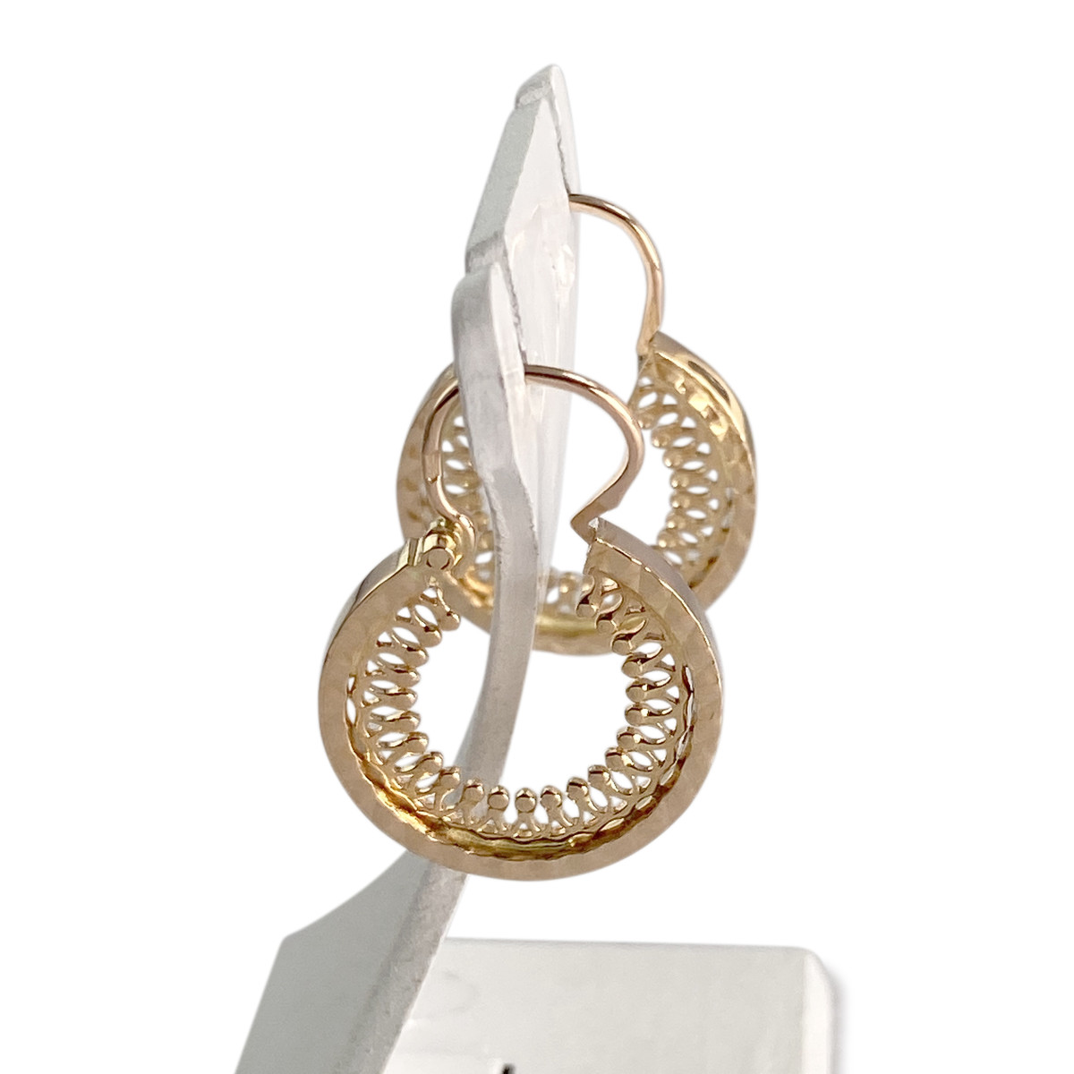 Boucles d'oreilles d'occasion or 750 jaune - vue 2