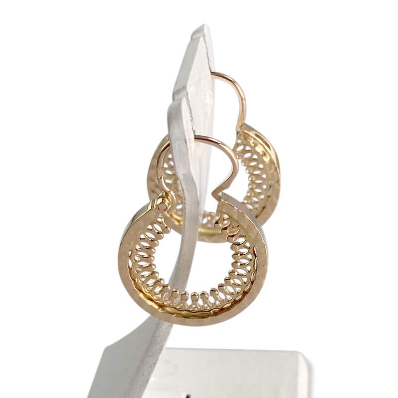 Boucles d'oreilles d'occasion or 750 jaune - vue 2