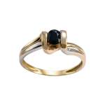 Bague d'occasion or 750 2 tons saphir - vue 1