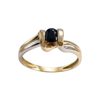 Bague d'occasion or 750 2 tons saphir