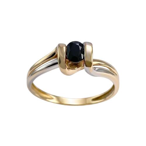 Bague d'occasion or 750 2 tons saphir