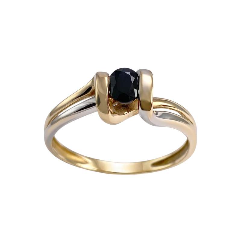 Bague d'occasion or 750 2 tons saphir - vue 1