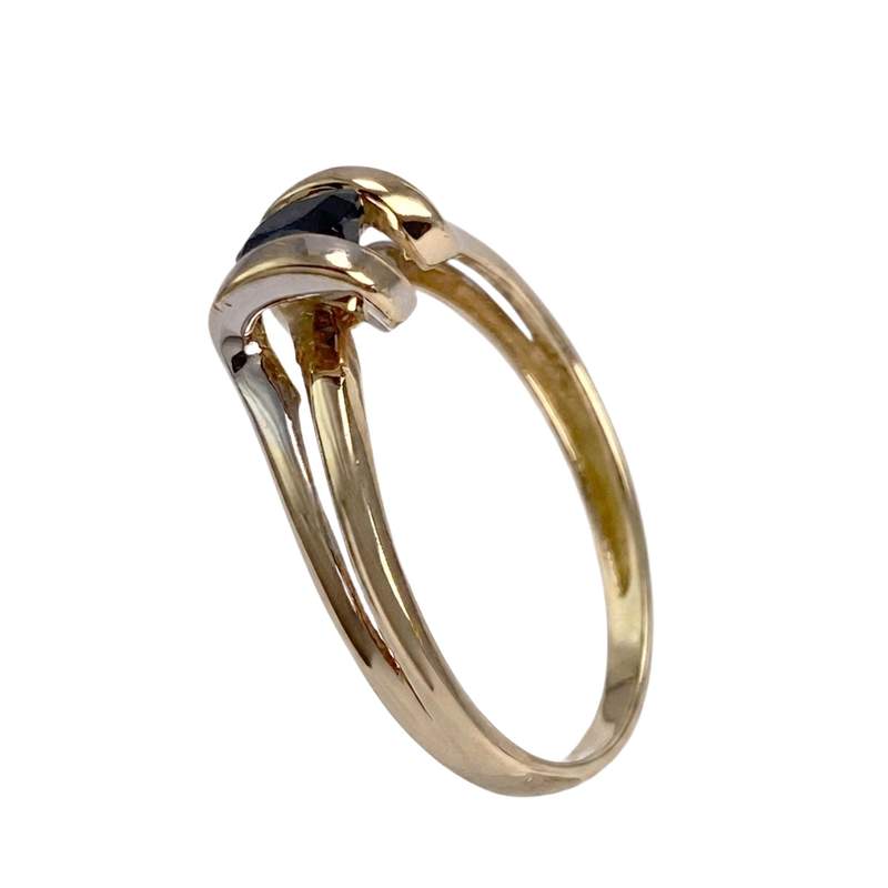 Bague d'occasion or 750 2 tons saphir - vue 2