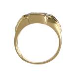 Bague d'occasion or 750 2 tons diamants aigue marine - vue 3
