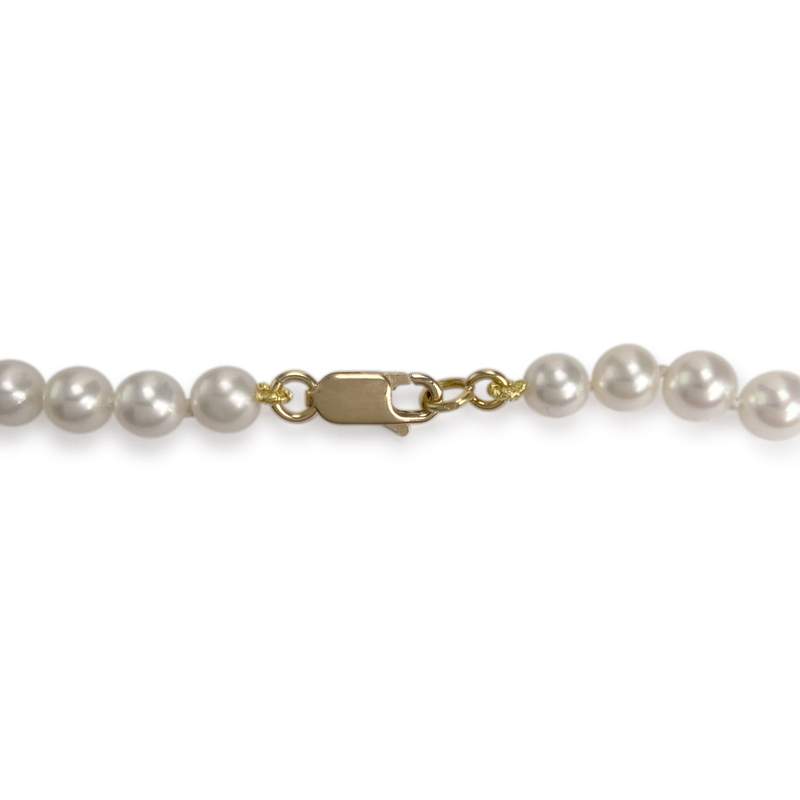 Collier d'occasion or 750 jaune perles de culture - vue 3
